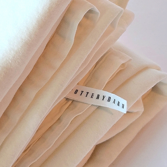 POTTERY BARN Queen Grand Organic Percale Sheets, Ivory - 2 Std Cases/Fitted/Flat - Picture 6 of 8